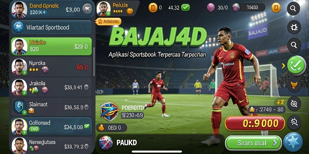 Tampilan utama aplikasi BAJAJ4D dengan pilihan taruhan yang lengkap.