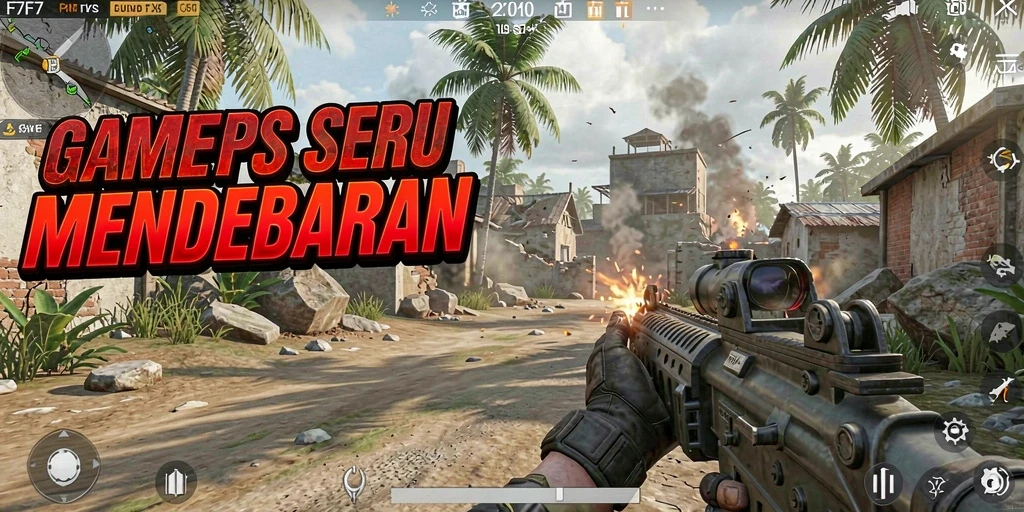 Gameplay F7F7 dengan aksi menegangkan di medan perang.