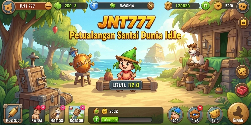 Tampilan gameplay JNT777 yang menenangkan dan penuh warna.