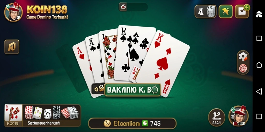 Screenshot gameplay KOIN138 yang menunjukkan keseruan permainan Domino.