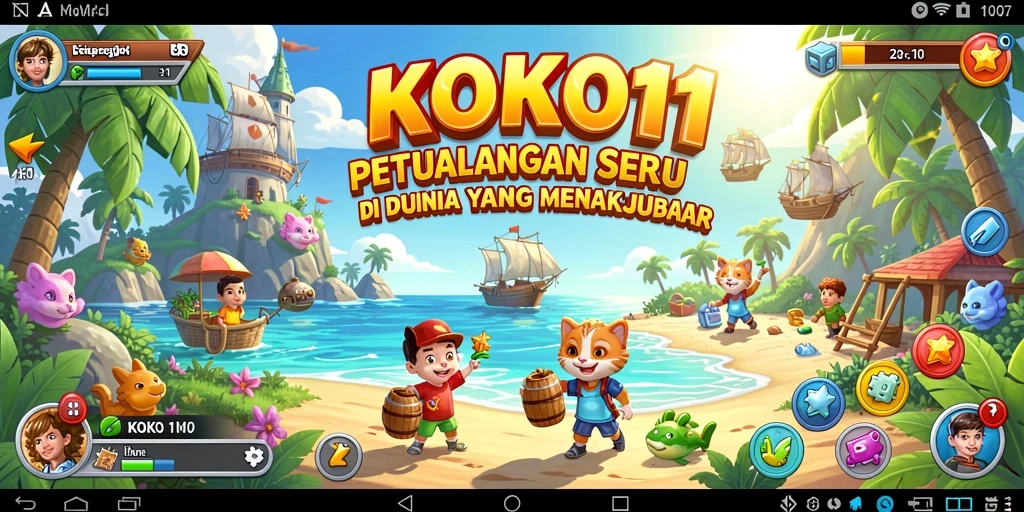Tampilan gameplay KOKO11 yang penuh eksplorasi dan tantangan.