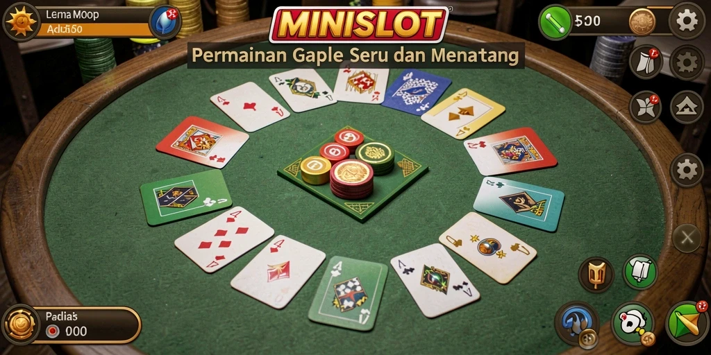 Tampilan screenshot gameplay Gaple yang menyenangkan dan interaktif.