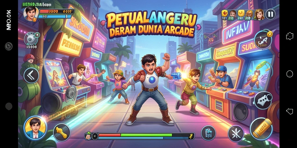 Tampilan gameplay seru dalam MPO08 dengan aksi Arcade yang menarik.