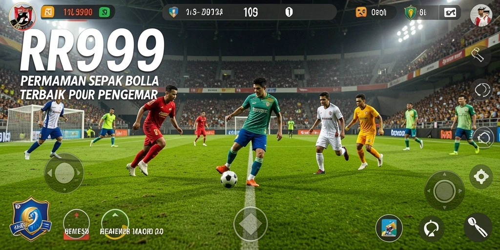 Gameplay RR999 yang menegangkan dan mendebarkan di lapangan sepak bola.