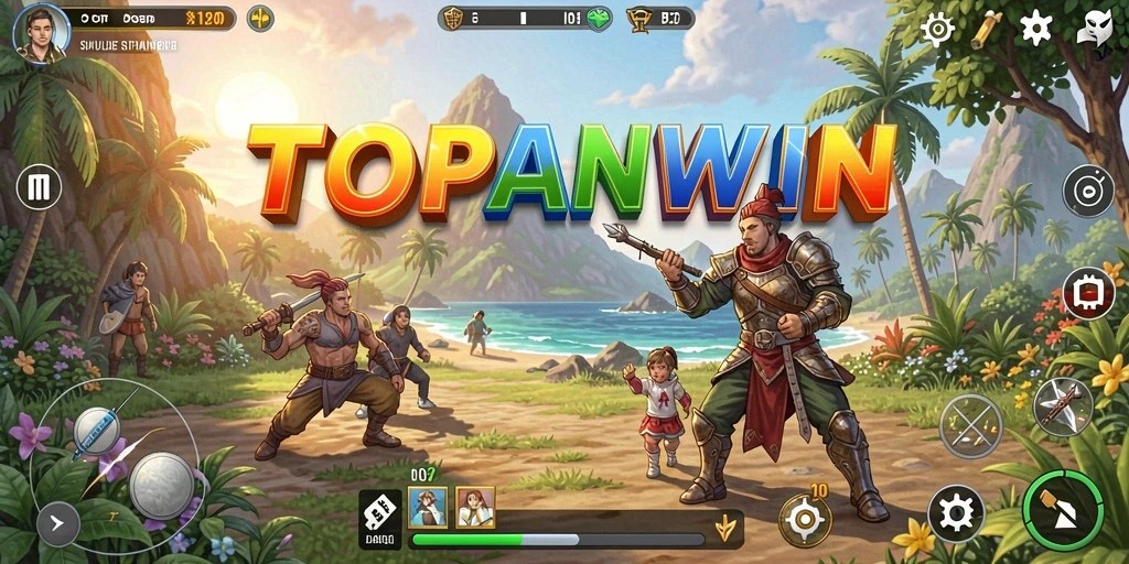 Tampilan gameplay TOPANWIN yang penuh warna dan interaktif.