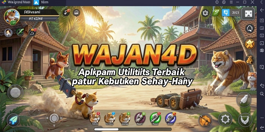 Tampilan screenshot dari aplikasi WAJAN4D dengan fitur utilitas.