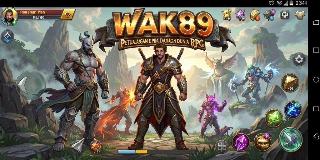 Tampilan gameplay menghadirkan aksi seru dalam dunia RPG.